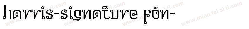 harris-signature fon字体转换